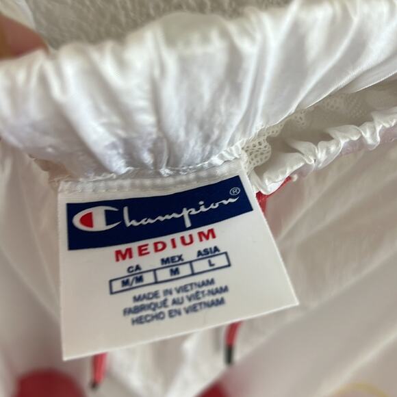 NWT Champion Woven Retro Colorblock Nylon Windbreaker Pants Track Pant Medium - Picture 7 of 9